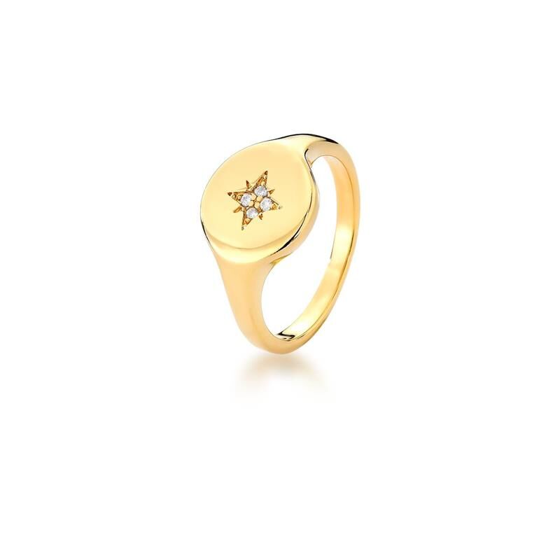 Victoria Ring - Star Little Finger Ring With Cubic-Zirconia