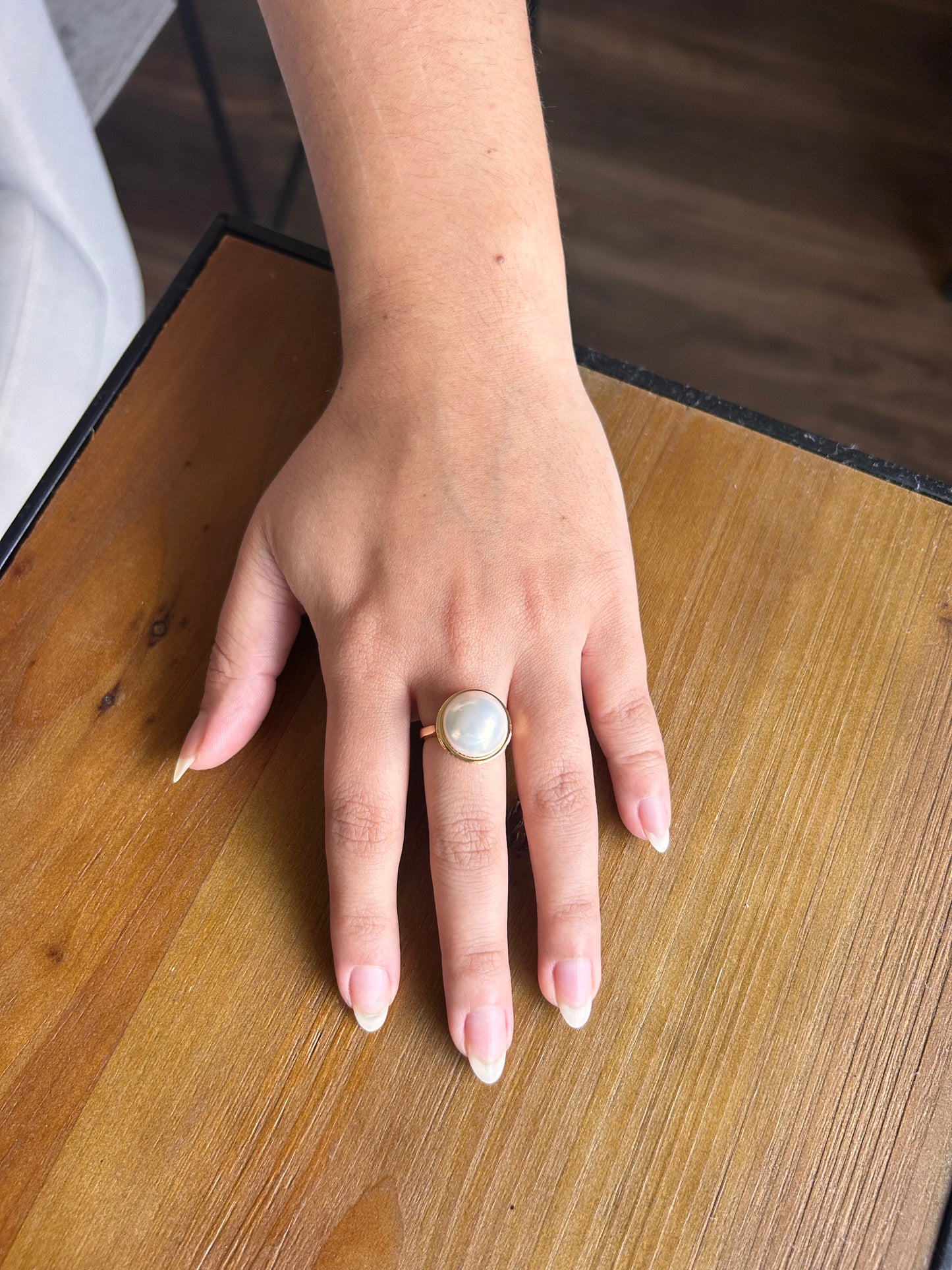 Maya Ring - Pearl And Cubic Zirconia Ring