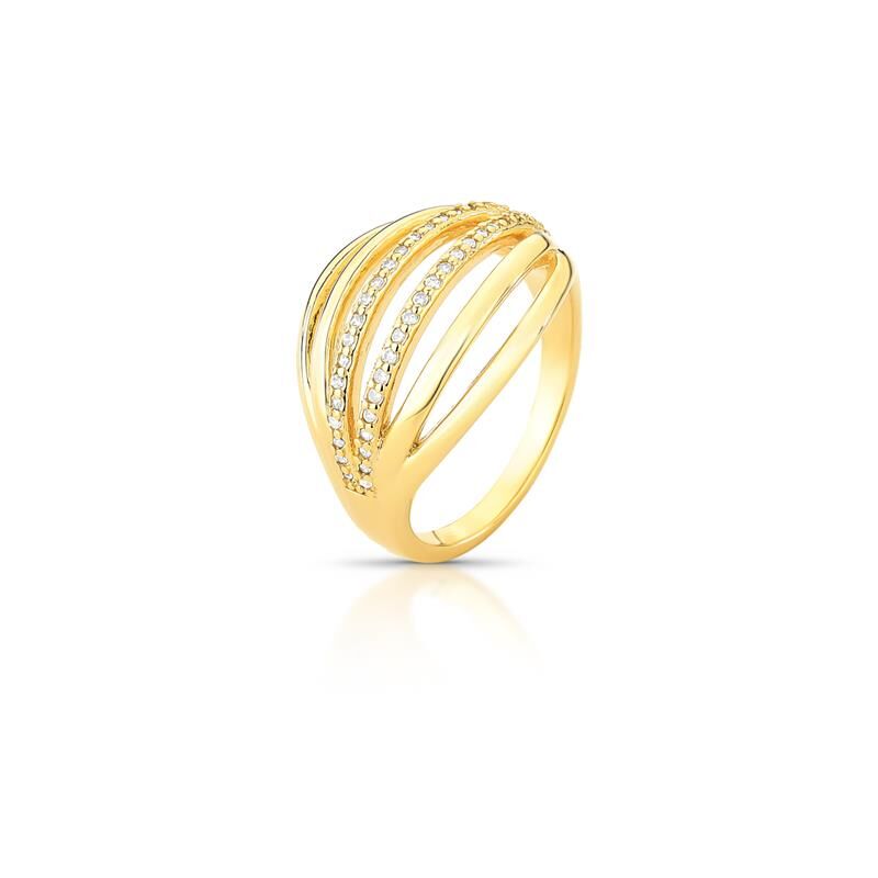 Ring Paving With Cubic-Zirconia