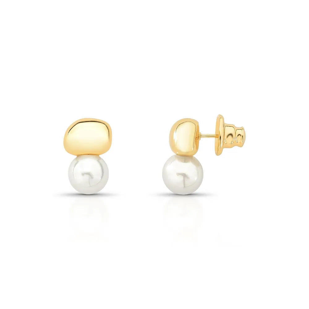 Little Essence Pearl Earring - Golden White Pearl