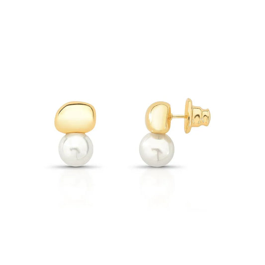 Little Essence Pearl Earring - Golden White Pearl