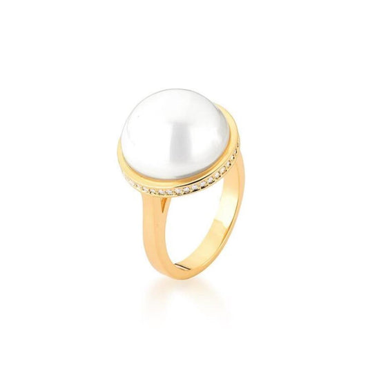 Maya Ring - Pearl And Cubic Zirconia Ring