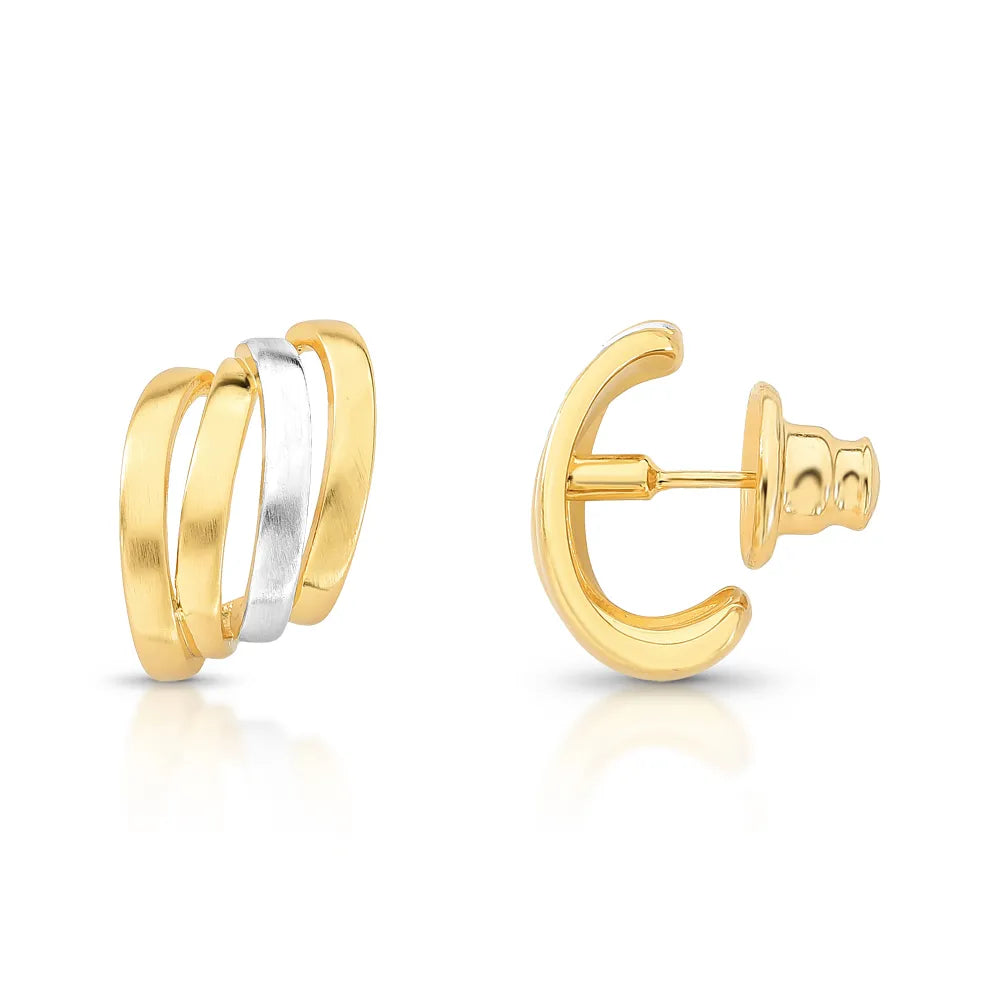 Infinity Hoop Earring - Matte Silver Bath Mix