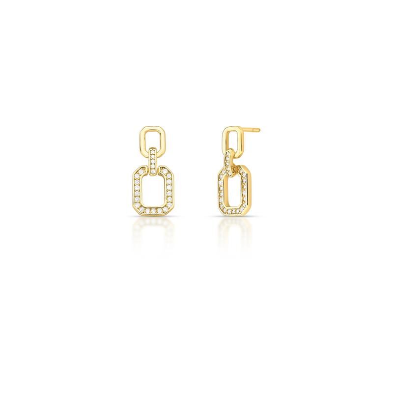 Gold Plated Studded and Leaked Earring
