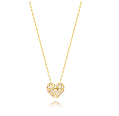 Delicate Studded Heart Necklace