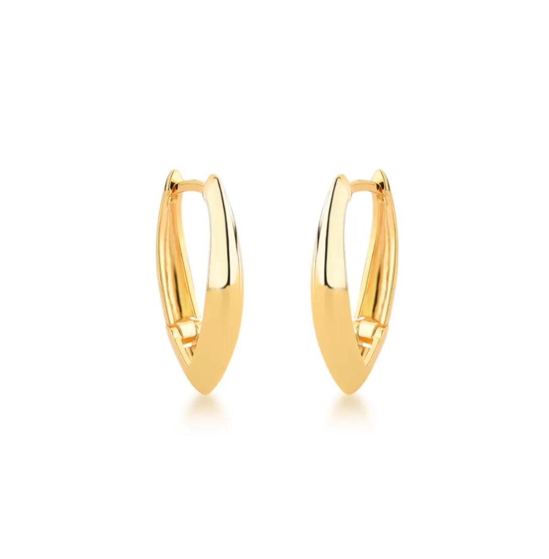 Curved V Shaped Earring - M