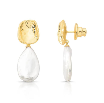 Pearl Drop Repoussage Earring