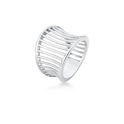 Ella Ring - Leaked and Textured Curved Ring